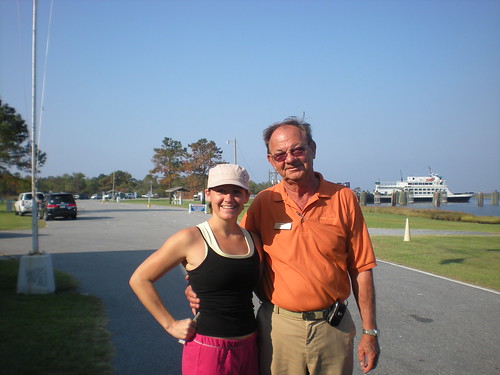 Diane Peacock and Ferry Manager Mitchell: Swan Quarter NC