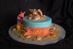seashell and flowers birthday cake • <a style="font-size:0.8em;" href="http://www.flickr.com/photos/60584691@N02/6023961710/" target="_blank">View on Flickr</a>