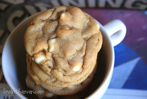 Peanut Butter White Chocolate Chip Cookies - Lovin' From The Oven