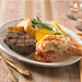 Broiled succulent cold water lobster tail (4-6 oz) served with the most tender cut of beef filet mignon (6 oz).