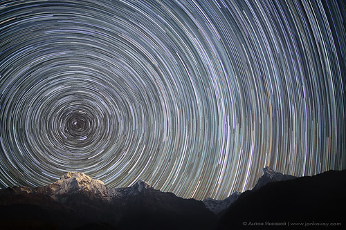 Spinning Stars above Himalaya
