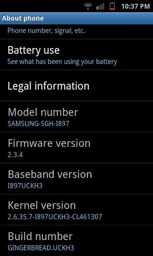 Samsung Captivated- android 2.3.4
