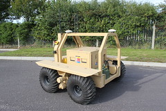 Silent diesel fuel cell generator developed by Nordic Power with Marshall support installed on  a Trakkar® UGV
