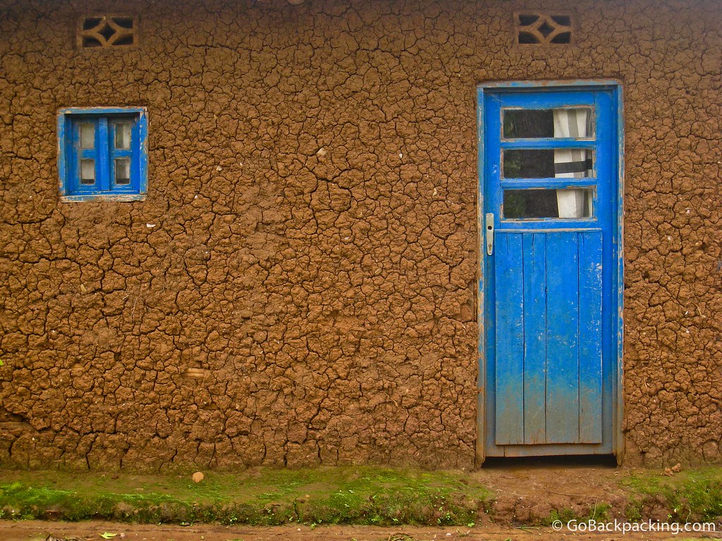 Blue door in Rwanda