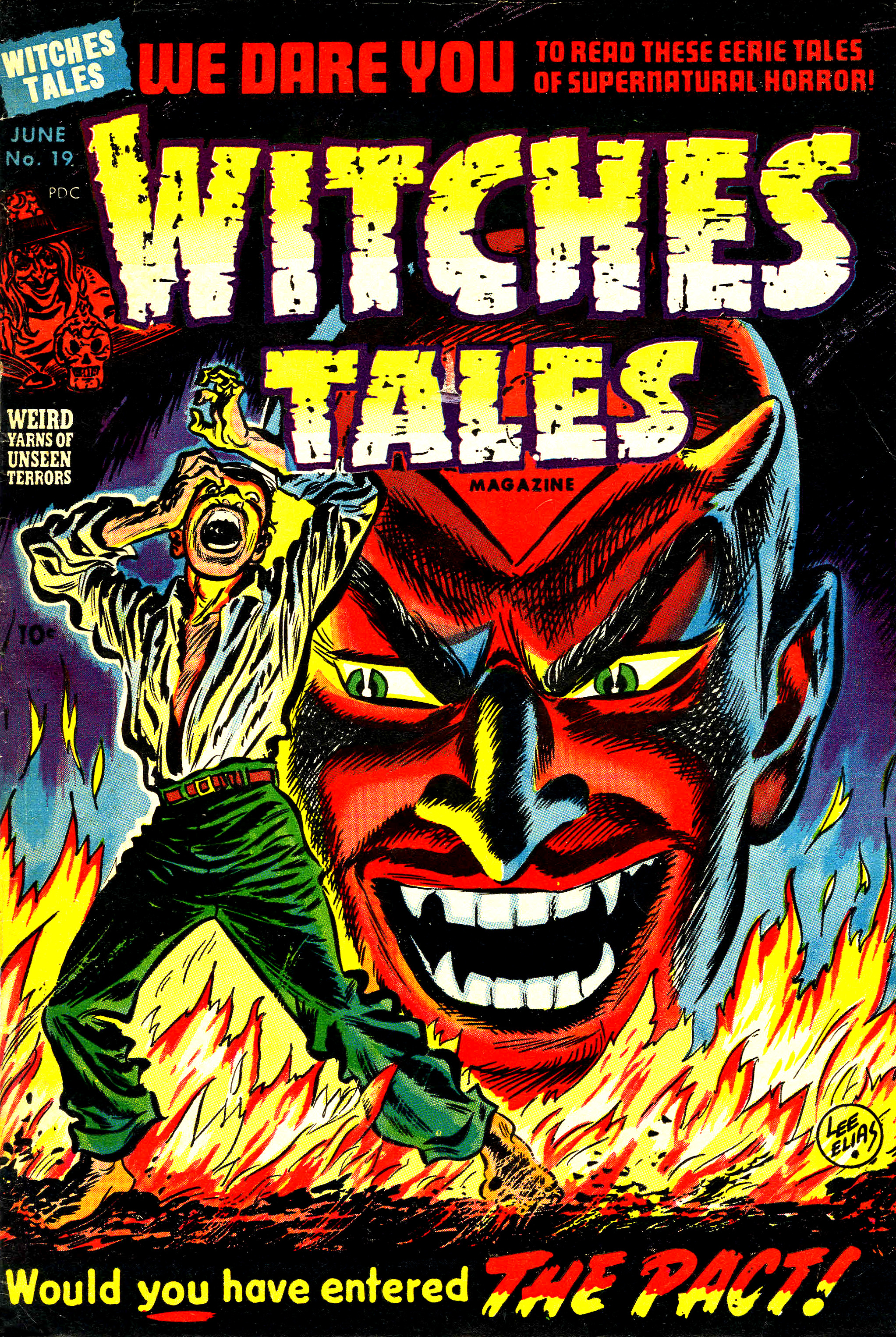 Witches Tales #19, Lee Elias Cover (Harvey, 1953)