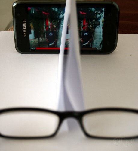 Smarphone 3D - Móvil, cartulina y gafas de lectura