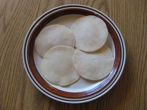 Appalams on a plate