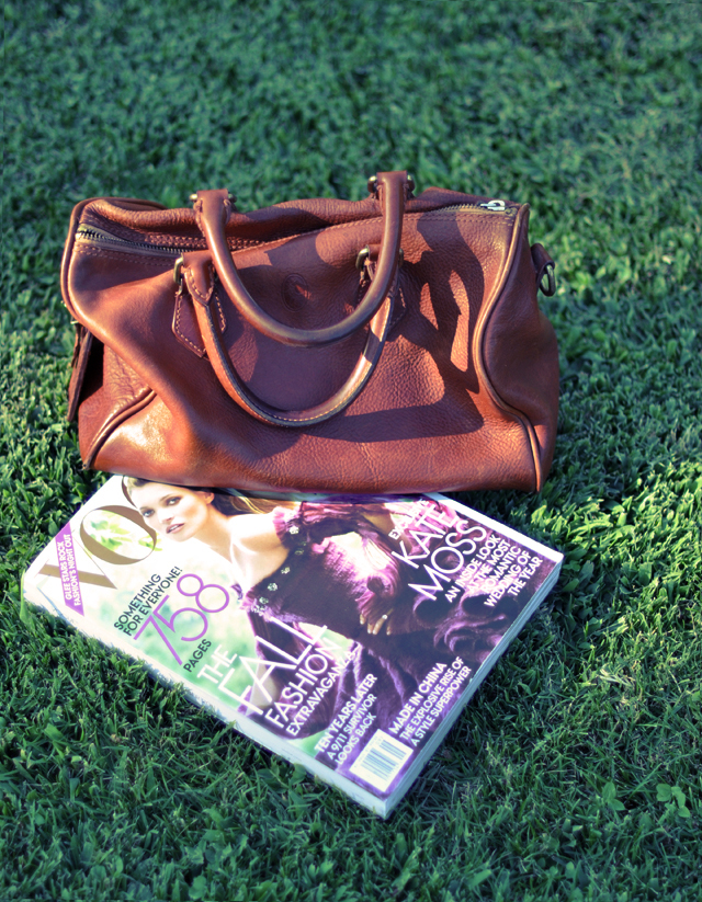 The September Issue Vogue  and Vintage Ralph Lauren bag