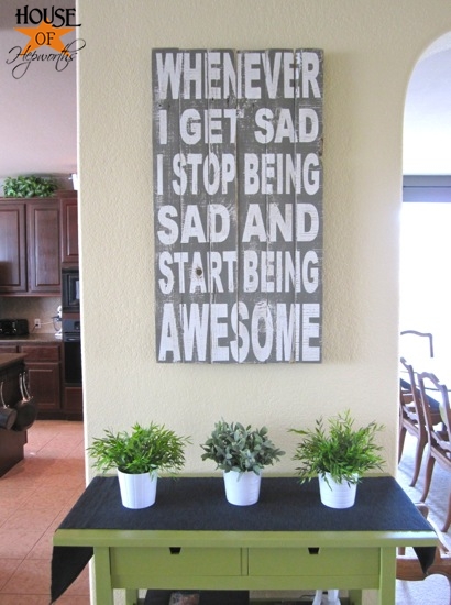 Start Being Awesome Typography Art by House of Hepworths