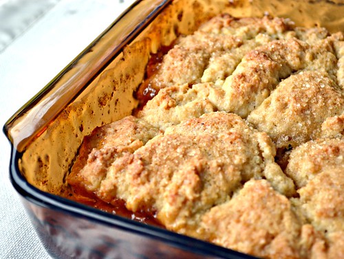 Spiced Peach Nog Cobbler and Update - Opera Singer in the Kitchen