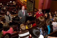 Representatives Rosa Rebimbas and David Labriola talk with Salem School children during their tour of the State Capitol on Wednesday May 25, 2011. 