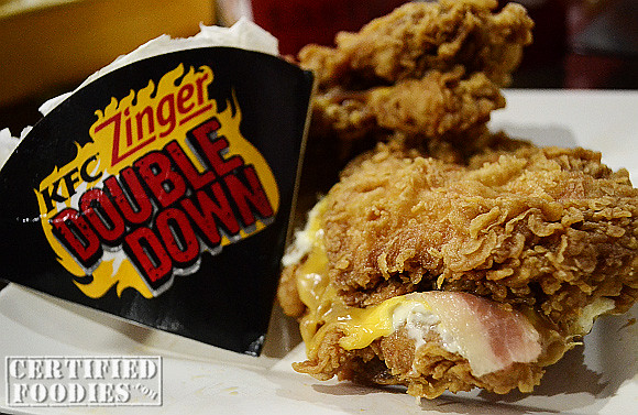 KFC Zinger Double Down - up-close