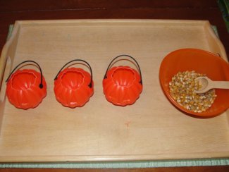 mini plastic pumpkin activities