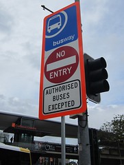 Bus way sign