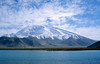 Blue water at the Karakul lake
