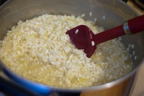 risotto rice, with broth!