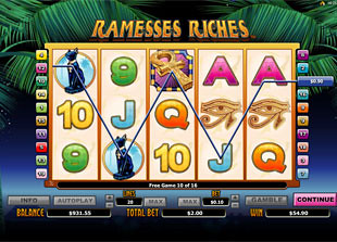 Ramesses Riches free spins