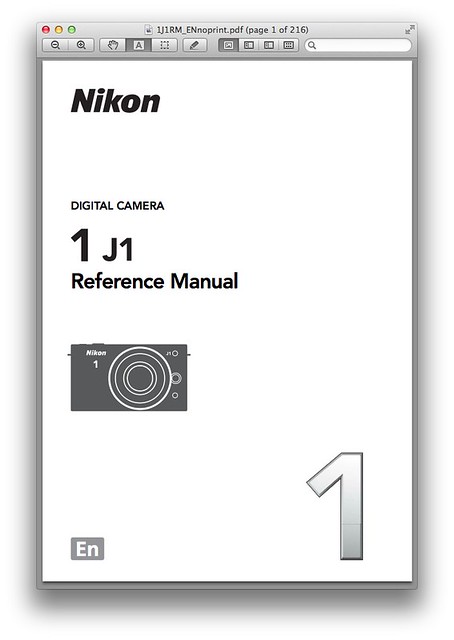 Nikon J1 Manual