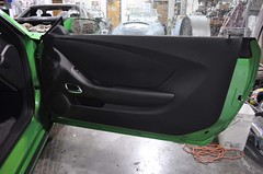 2011 Synergy Green Camaro 5th Gen custom door panel install • <a style="font-size:0.8em;" href="http://www.flickr.com/photos/85572005@N00/6302940519/" target="_blank">View on Flickr</a>