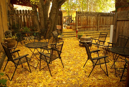 patio with outdoor furniture in Canada