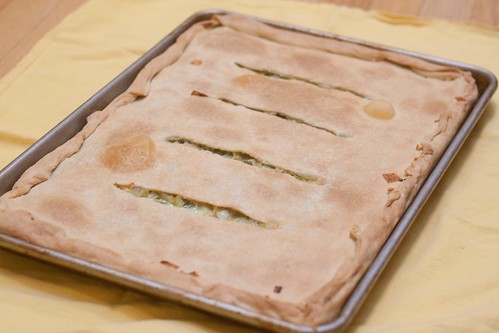 Leek and Celery Pie--fresh out of the oven