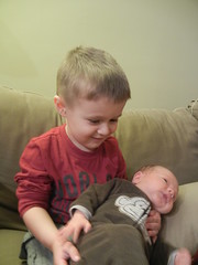Big Brother Dominic with Leo